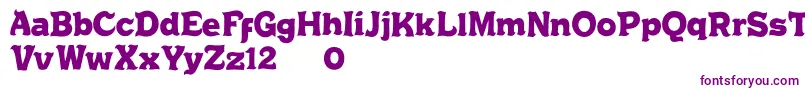 Chrusty Rock d Font – Purple Fonts on White Background