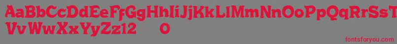Chrusty Rock d Font – Red Fonts on Gray Background