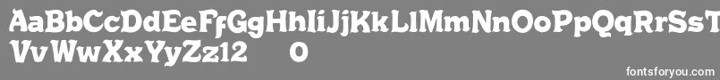 Chrusty Rock d Font – White Fonts on Gray Background