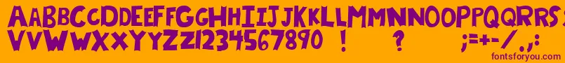 More about CHRYF    Font CHRYF    Font – Purple Fonts on Orange Background