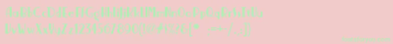 Nickerbockernf Font – Green Fonts on Pink Background