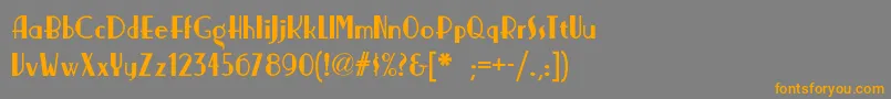 Nickerbockernf Font – Orange Fonts on Gray Background