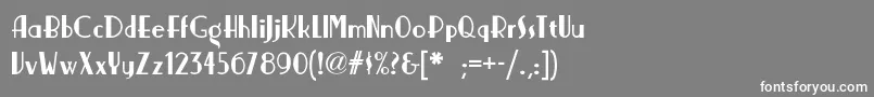 フォントNickerbockernf – 灰色の背景に白い文字