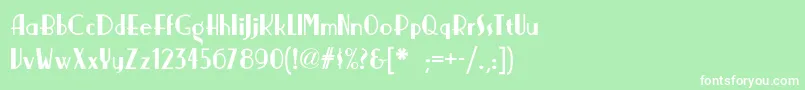 Nickerbockernf Font – White Fonts on Green Background