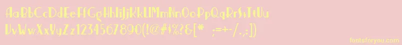 Nickerbockernf-Schriftart – Gelbe Schriften auf rosa Hintergrund