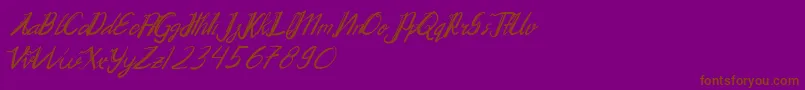 Chrystalic Font – Brown Fonts on Purple Background