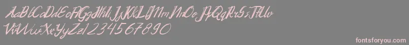 Chrystalic-Schriftart – Rosa Schriften auf grauem Hintergrund