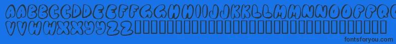 Шрифт Chubb    – чёрные шрифты на синем фоне