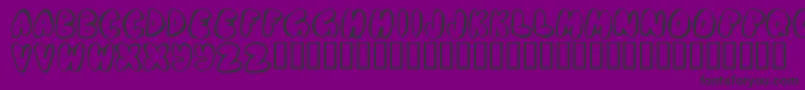 フォントChubb    – 紫の背景に黒い文字