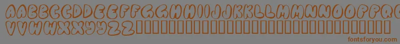 Chubb    Font – Brown Fonts on Gray Background