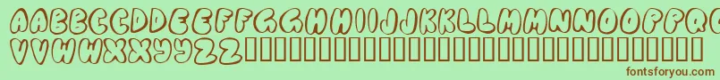 Chubb    Font – Brown Fonts on Green Background