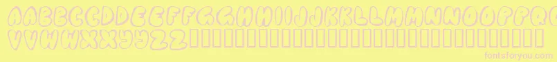 Chubb    Font – Pink Fonts on Yellow Background