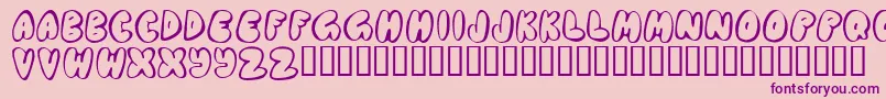 Chubb    Font – Purple Fonts on Pink Background