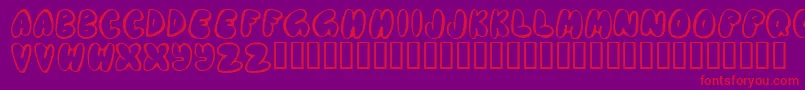 Chubb    Font – Red Fonts on Purple Background