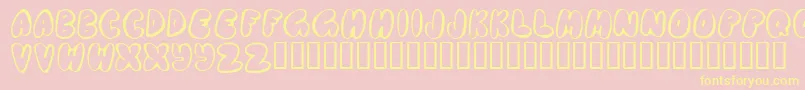 Chubb    Font – Yellow Fonts on Pink Background