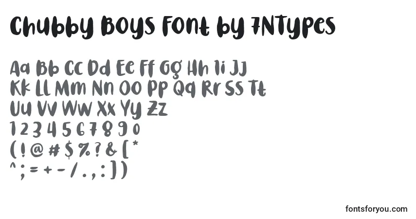A fonte Chubby Boys Font by 7NTypes – alfabeto, números, caracteres especiais