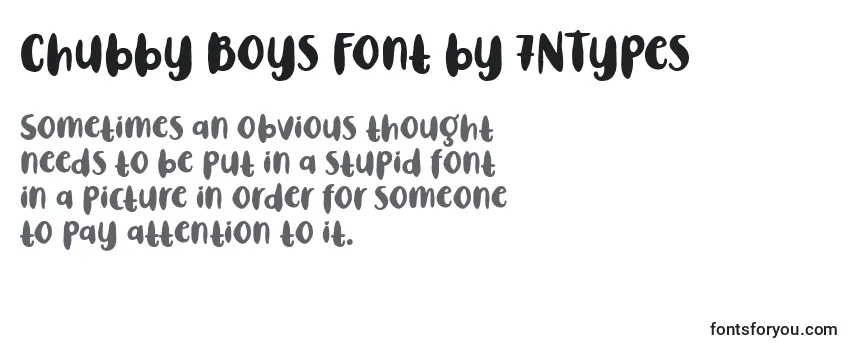 Überblick über die Schriftart Chubby Boys Font by 7NTypes