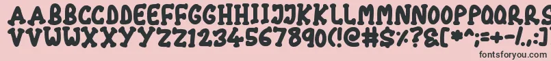 Fonte Chubby – fontes pretas em um fundo rosa