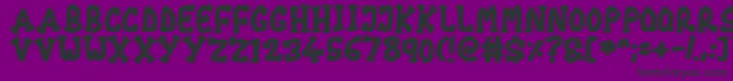 フォントChubby – 紫の背景に黒い文字