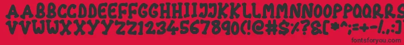 Chubby Font – Black Fonts on Red Background