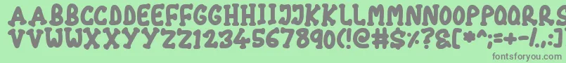 Chubby Font – Gray Fonts on Green Background