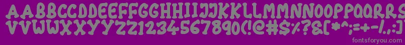 Chubby Font – Gray Fonts on Purple Background