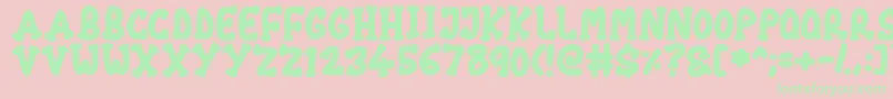 Шрифт Chubby – зелёные шрифты на розовом фоне