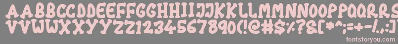 Chubby Font – Pink Fonts on Gray Background