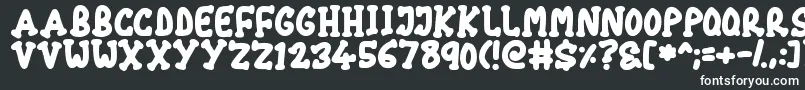 Шрифт Chubby – белые шрифты на чёрном фоне