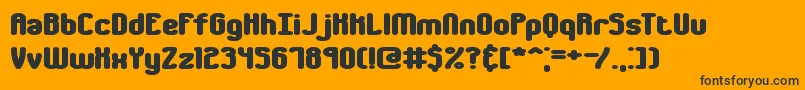 chumbly Font – Black Fonts on Orange Background