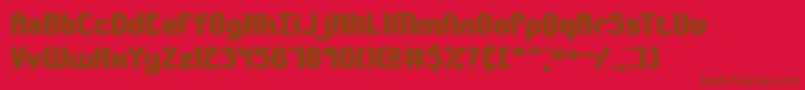 chumbly Font – Brown Fonts on Red Background