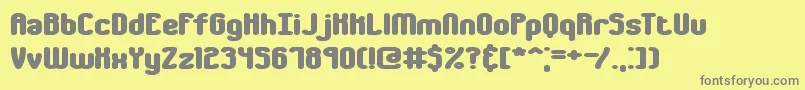 chumbly Font – Gray Fonts on Yellow Background