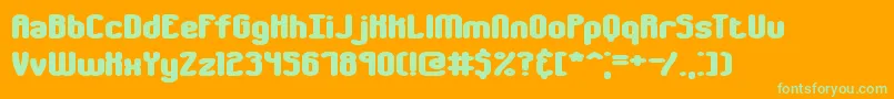 chumbly Font – Green Fonts on Orange Background