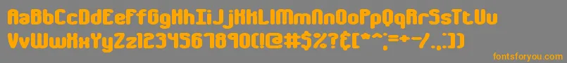 chumbly Font – Orange Fonts on Gray Background