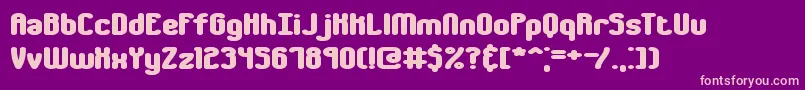 chumbly Font – Pink Fonts on Purple Background