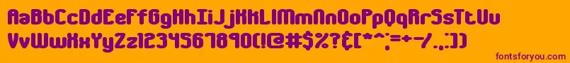 chumbly Font – Purple Fonts on Orange Background