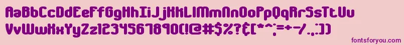 Шрифт chumbly – фиолетовые шрифты на розовом фоне