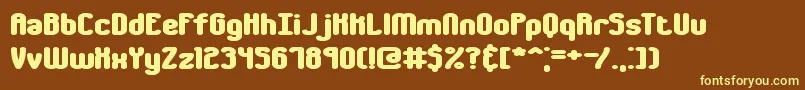 chumbly Font – Yellow Fonts on Brown Background