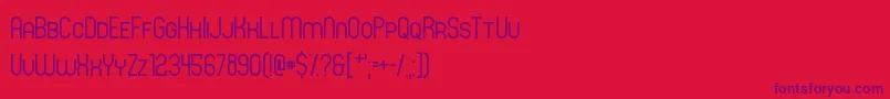Chump Change Font – Purple Fonts on Red Background