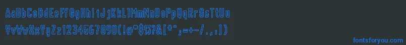 CHUNK    Font – Blue Fonts on Black Background