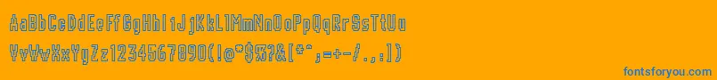 CHUNK    Font – Blue Fonts on Orange Background