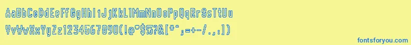 CHUNK    Font – Blue Fonts on Yellow Background