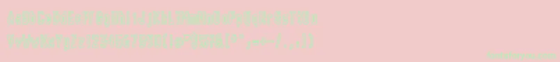 CHUNK    Font – Green Fonts on Pink Background