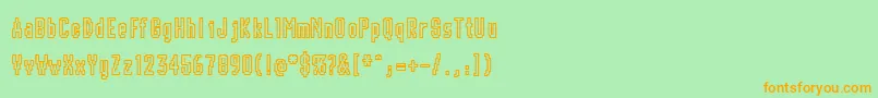 CHUNK    Font – Orange Fonts on Green Background