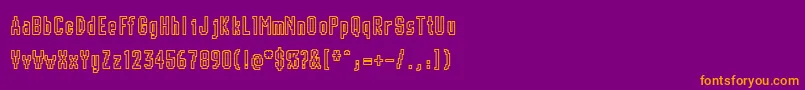 CHUNK   -fontti – oranssit fontit violetilla taustalla