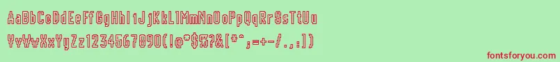 CHUNK    Font – Red Fonts on Green Background