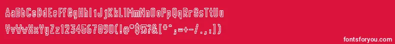 フォントCHUNK    – 赤い背景に白い文字