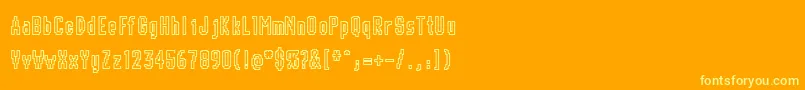 CHUNK    Font – Yellow Fonts on Orange Background