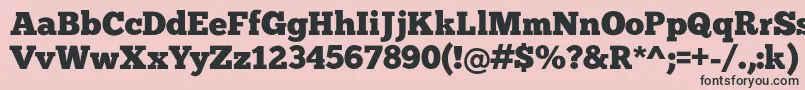 Chunk-Schriftart – Schwarze Schriften auf rosa Hintergrund