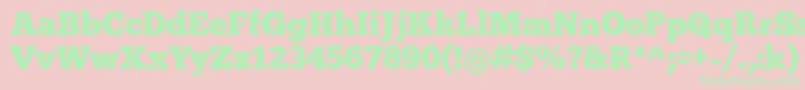 Chunk Font – Green Fonts on Pink Background